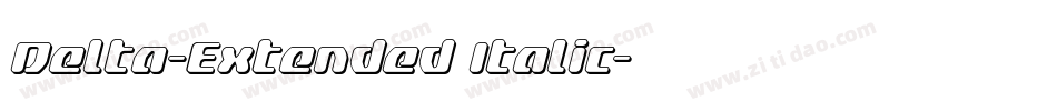 Delta-Extended Italic字体转换